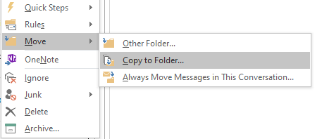 click on move and copy to folder option