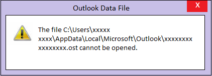 ost to pst cannot be opened error