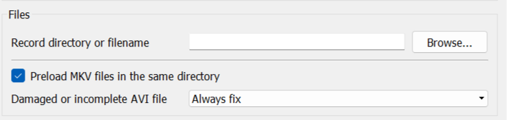 Select option to always fix file in VLC