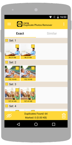 Starts finding duplicate images from your Android