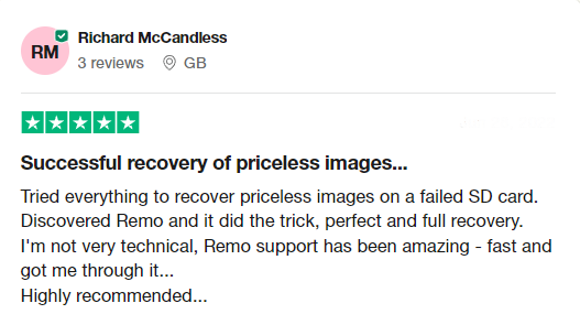 satisified user review of remo recover windows