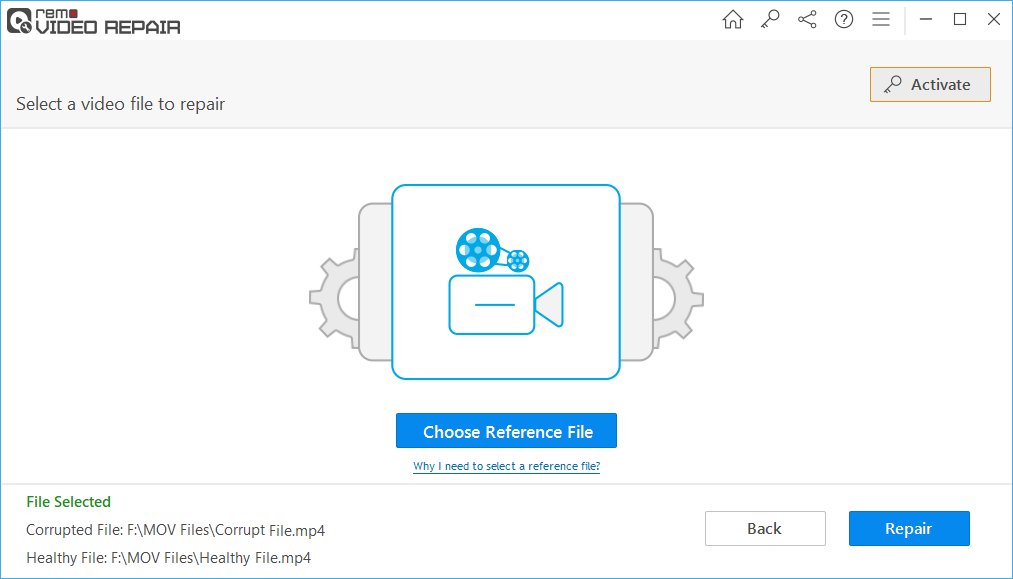choose reference video file 