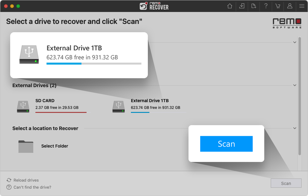 Recover from any storage devices