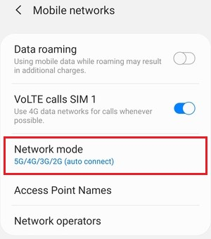 Network settings