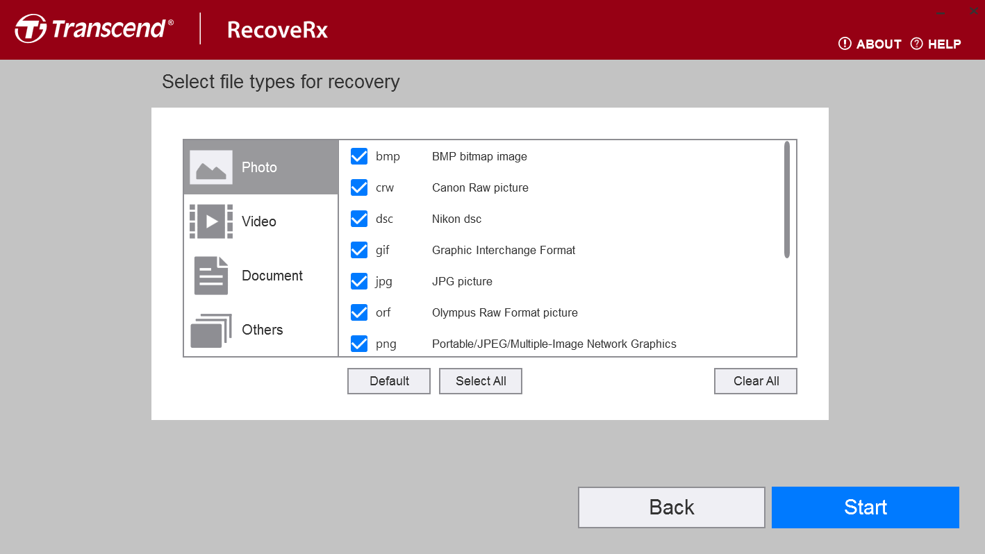 recoverx-select-file-type