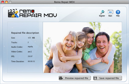  Saved repaired MP4 video file on Mac