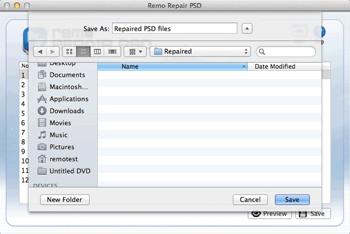 Preview the repaired PSD file using Remo Repair PSD tool