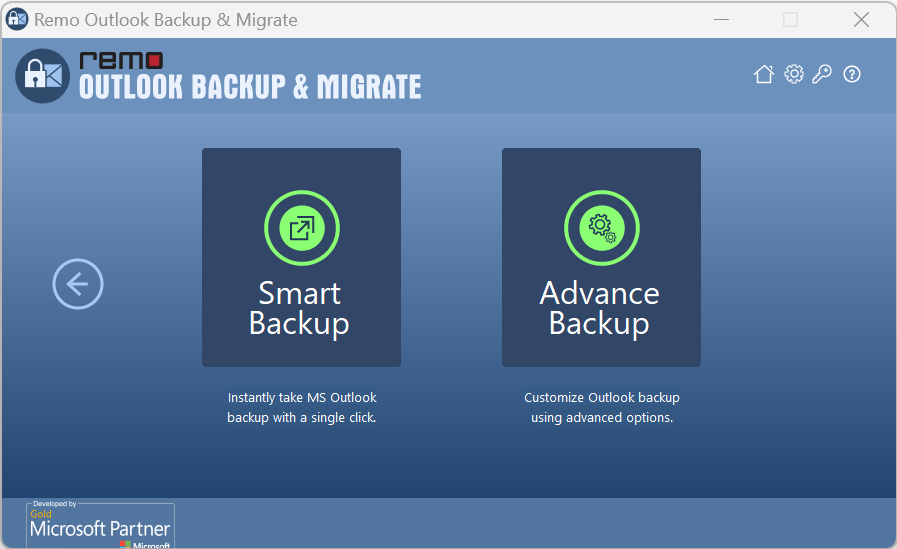 two types of backup options available on the software