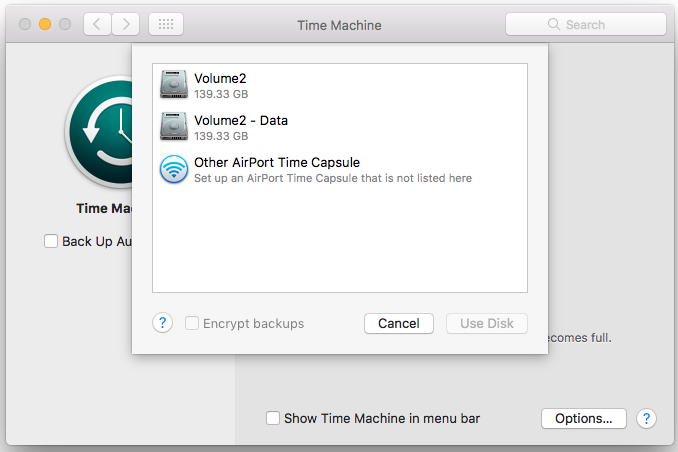 select the volume