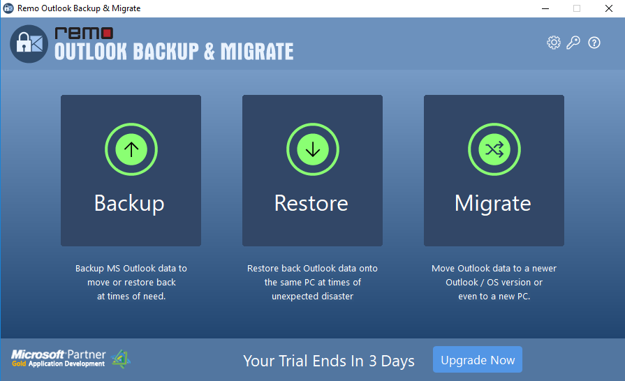 outlook backup and migrate