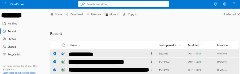 Download files from onedrive