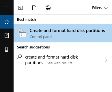 create and format partition
