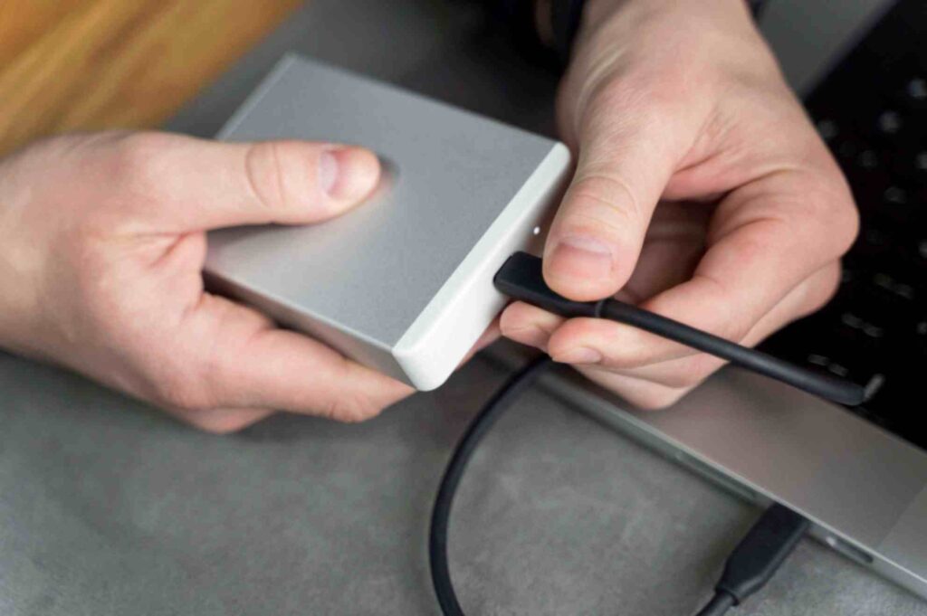 connect your external hard drive 