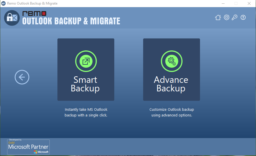 choose between smart or advance option to save data on hard drive
