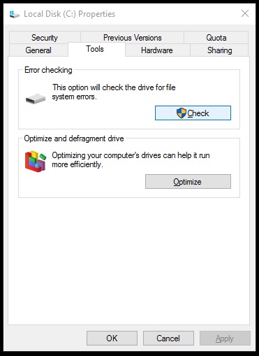 CHKDSK Windows 10