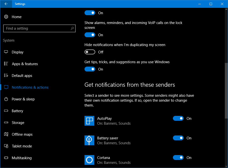 disable windows 10 tips and tricks