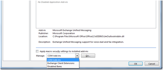 Know how to disable Outlook Add-Ins