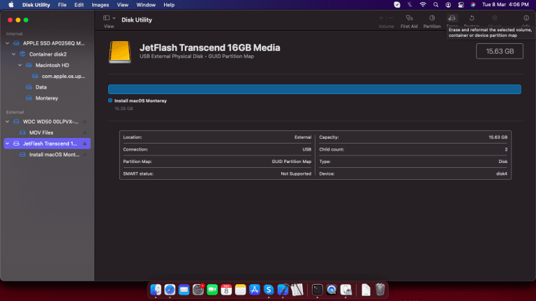 access disk utility