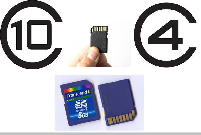 SD cards with class 4 and class 10