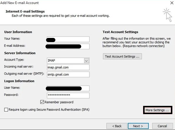 Sync Outlook with Gmail