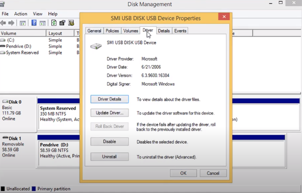 update driver to convert USB Flash drive to local disk
