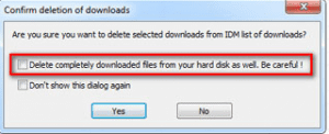 Recover deleted IDM files