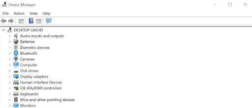 go to device manager to change the ide