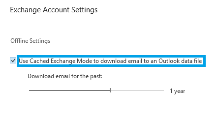 enable cached exchange to solve mailbox moved error