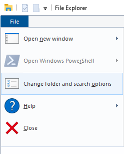 click on change folder and search options to view the hidden files