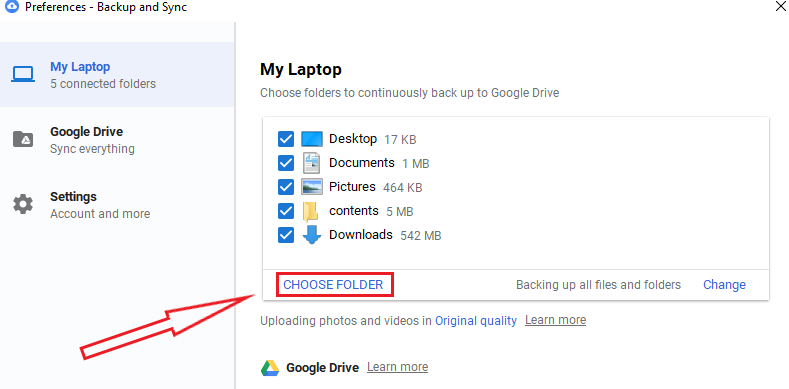 How To Configure Google Drive To Sync Folders File Types?