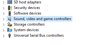 go to device manager and select sound and game controls