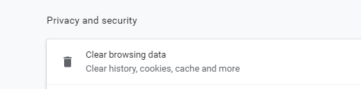 clear browsing data 