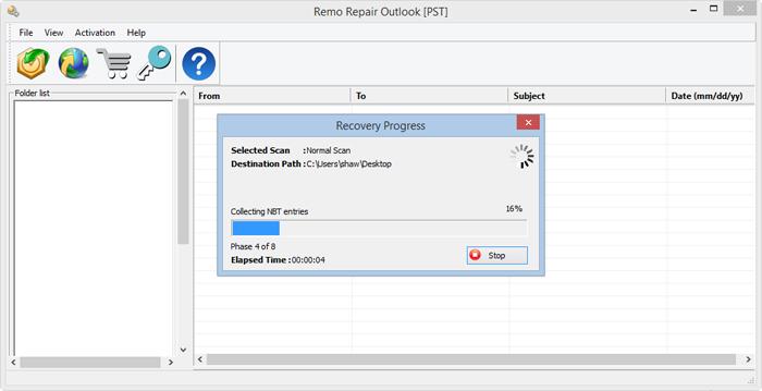 Remo Repair Outlook PST step 3