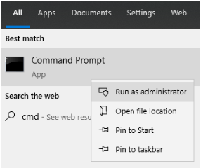  Run Command Prompt as Administrator 