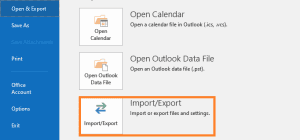 import/export option