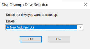 select the disk