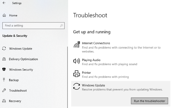 Run Windows Troubleshooter To Fix Windows Update Error