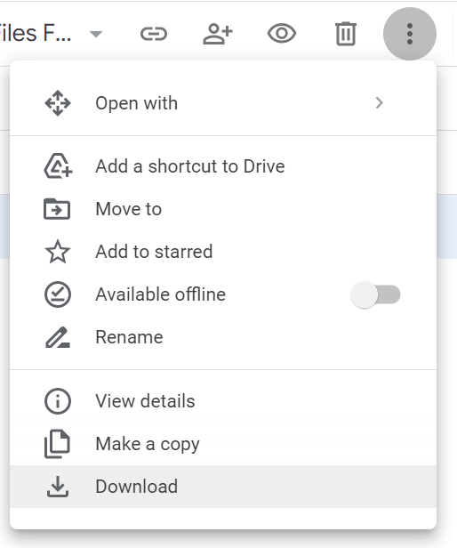 download files from google drive