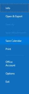 click on save calendar