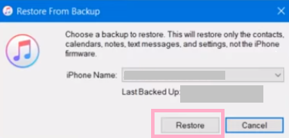 recover deleted pictures from iPhone using backup