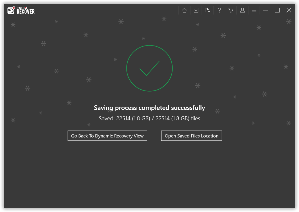 save the files to complete the crashed corrupted hard drive recovery