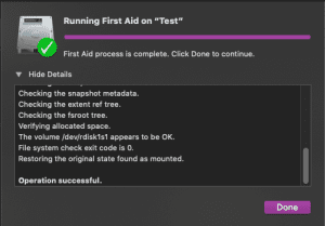 click on the done button to complete the first aid process