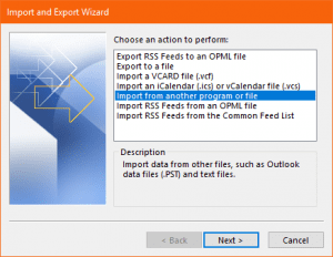 select import from another file or program