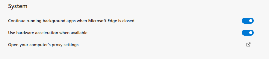 disable hardware acceleration on Microsoft Edge and fix error code 224003