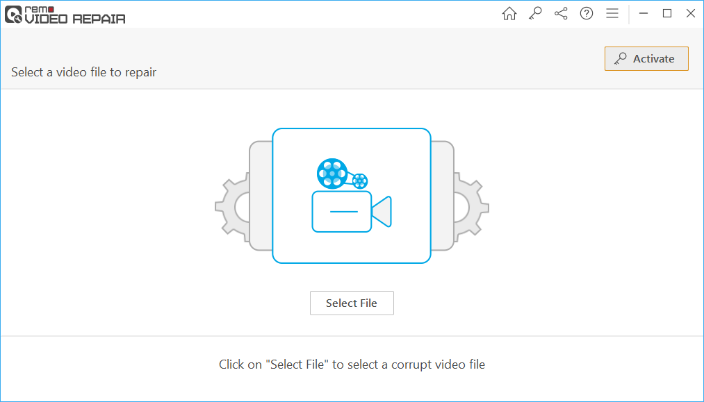 click on Select File to choose the video which is prompting 0xc10100be error