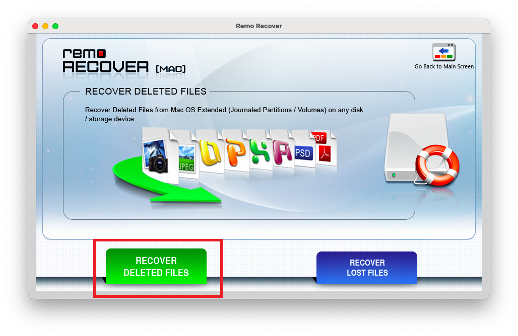 select the iPod drive to recover iPod data