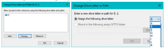change SD card drive letter
