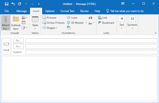 Attach ZIP File in Outlook email
