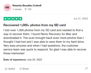 user review of Remo recover