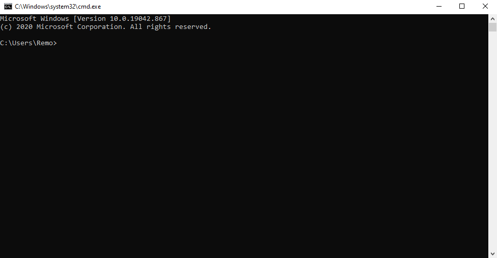 command prompt window will open